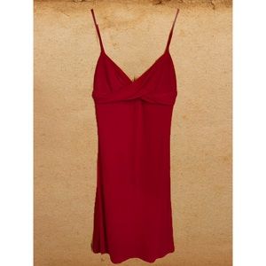 BCBG Perfect Red, Figure Hugging Cocktail Dress with Skinny Tank Straps | Size M